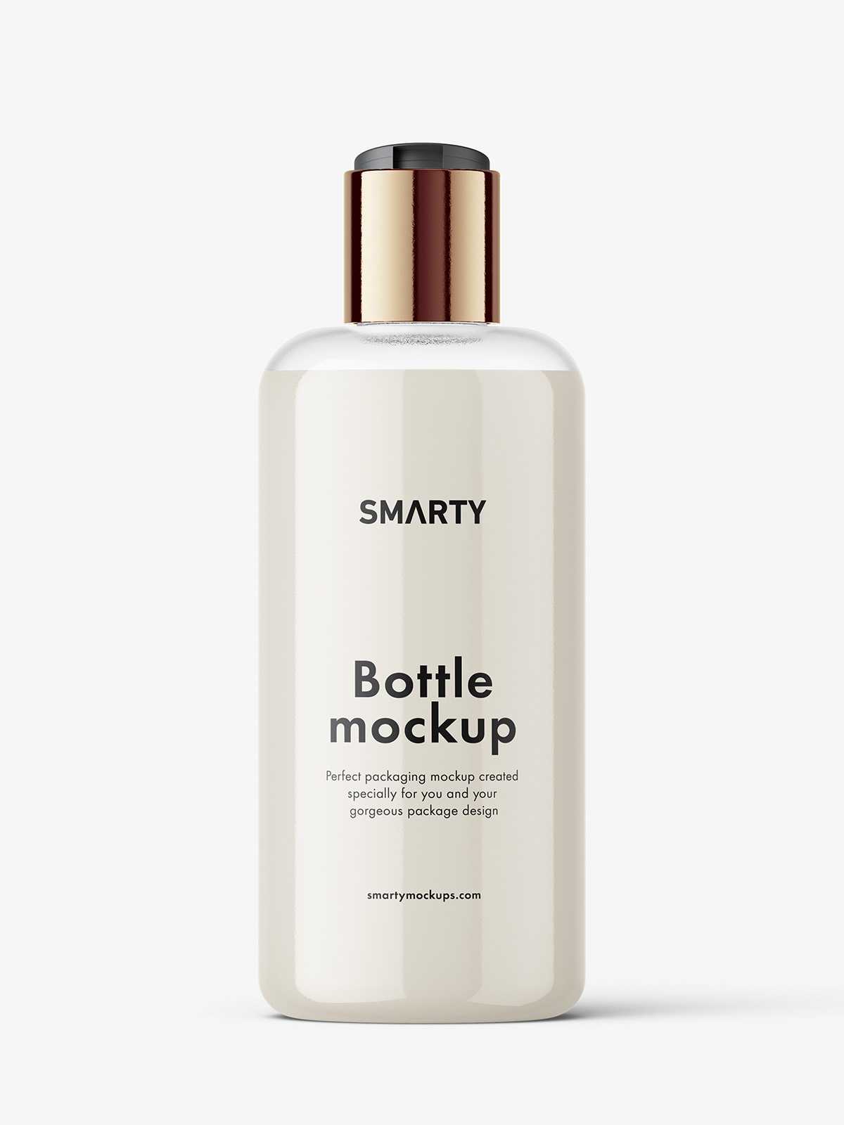 Cream bottle with disctop mockup