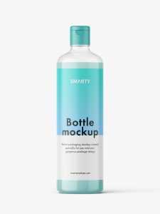Cream bottle with flip top cap mockup