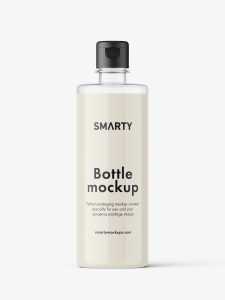 Cream bottle with flip top lid mockup