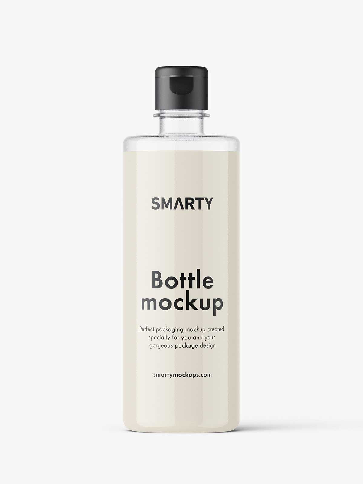 Cream bottle with flip top lid mockup