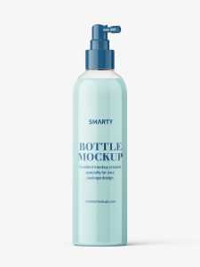 Cream bottle with pump mockup