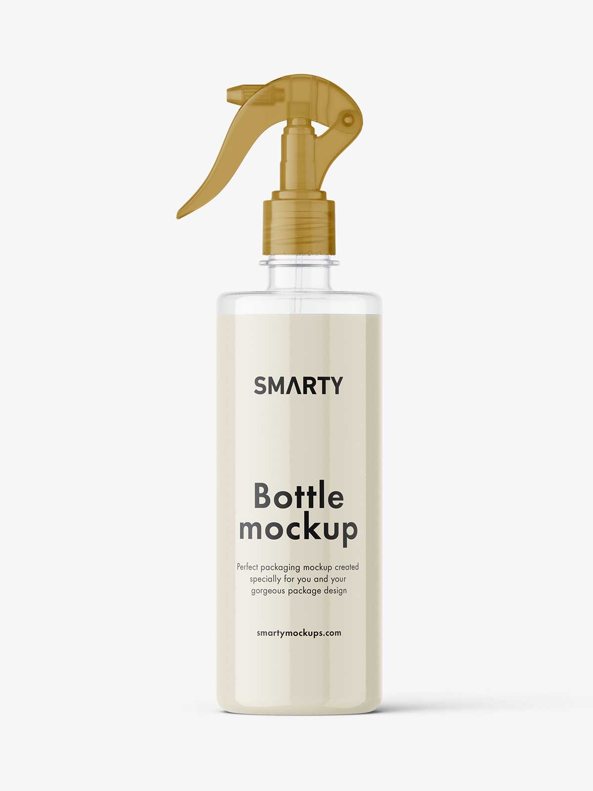Cream bottle with trigger spray mockup