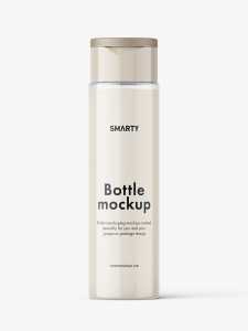 Cream bottle with wide flip top cap mockup