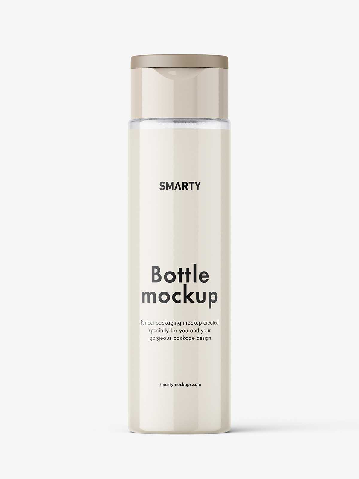 Cream bottle with wide flip top cap mockup