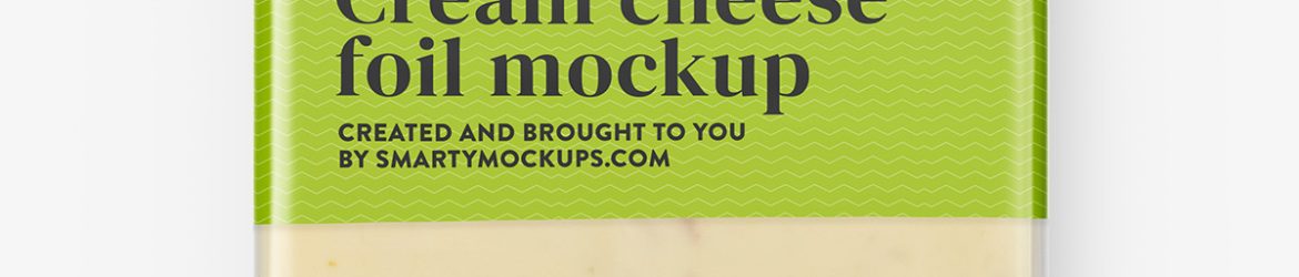 Cream cheese foil mockup