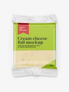 Cream cheese foil mockup
