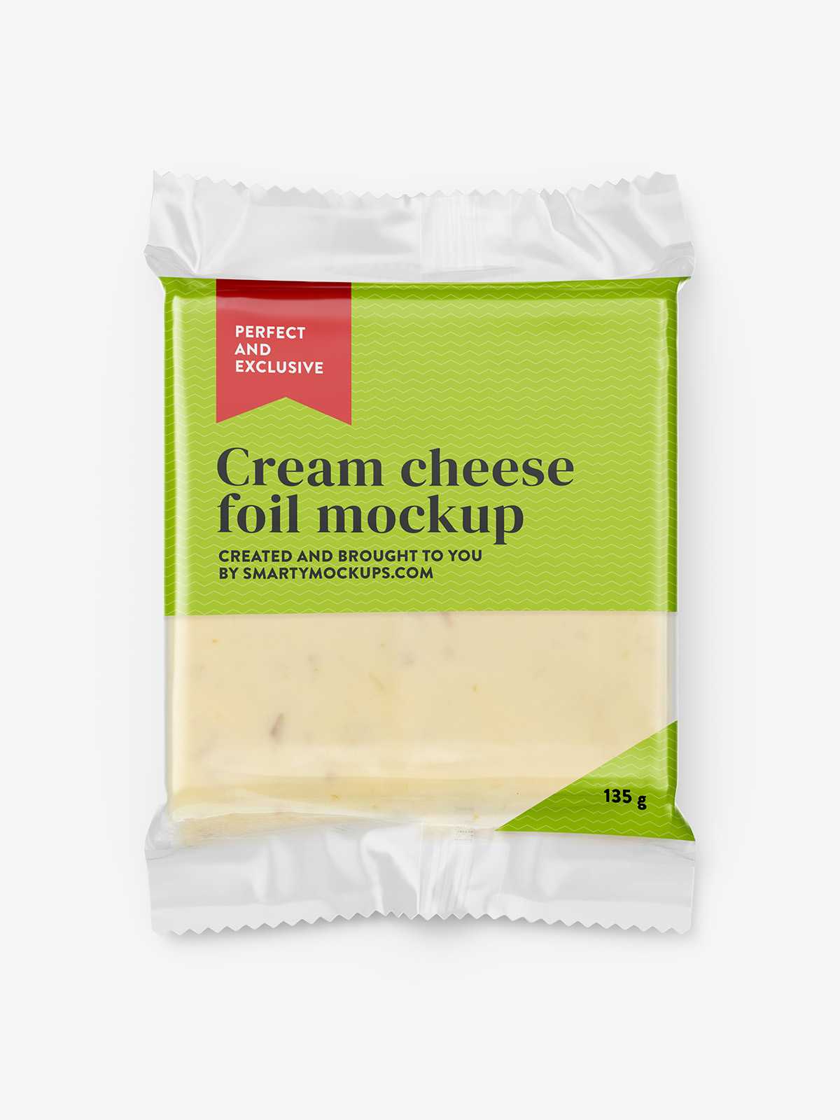 Cream cheese foil mockup