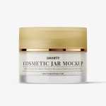 Cream cosmetic jar mockup