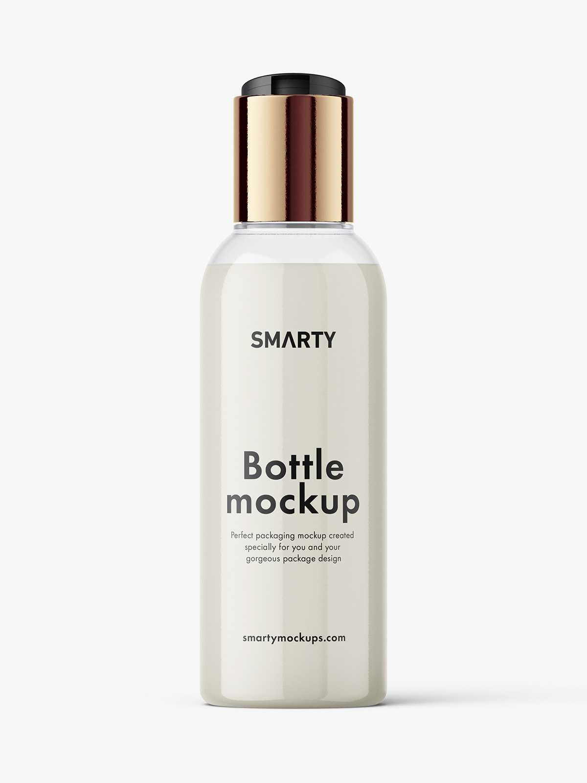 Cream disc top bottle mockup