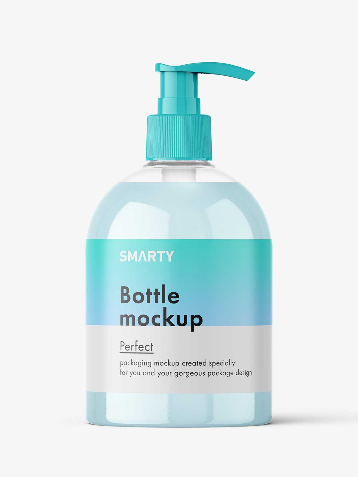 Cream dome bottle with pump mockup