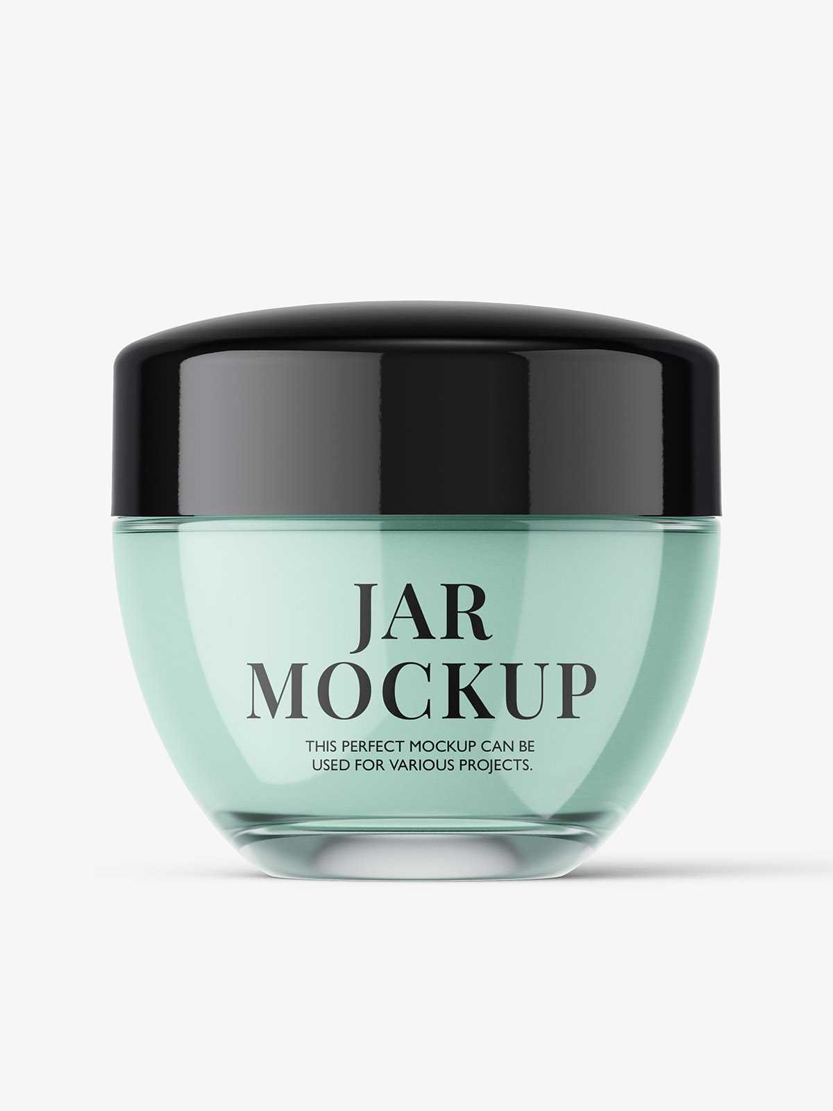 Cream glass jar mockup