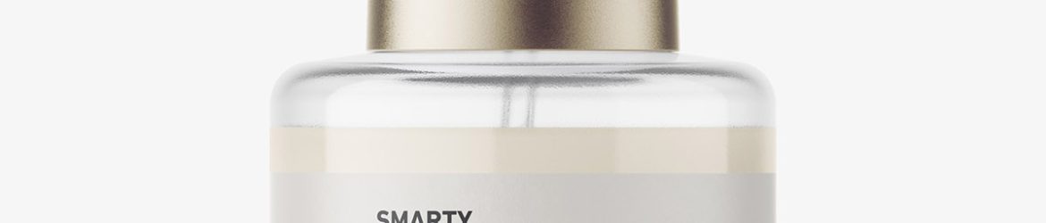 Cream pump bottle with seal mockup