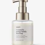 Cream pump bottle with seal mockup