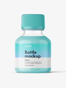 Cream syrup bottle mockup