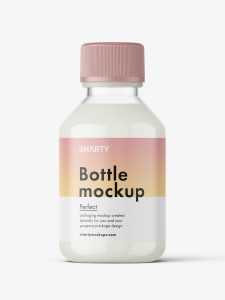 Cream syrup bottle mockup