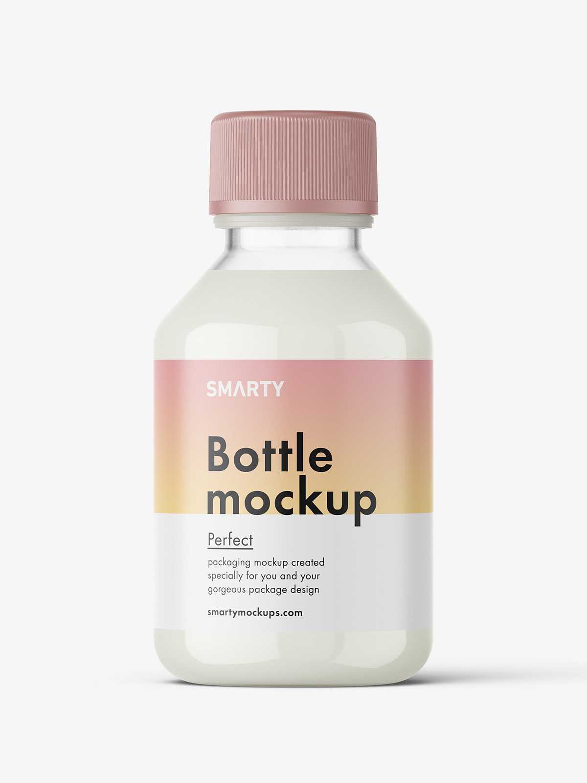 Cream syrup bottle mockup