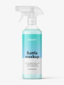 Cream trigger spray bottle mockup