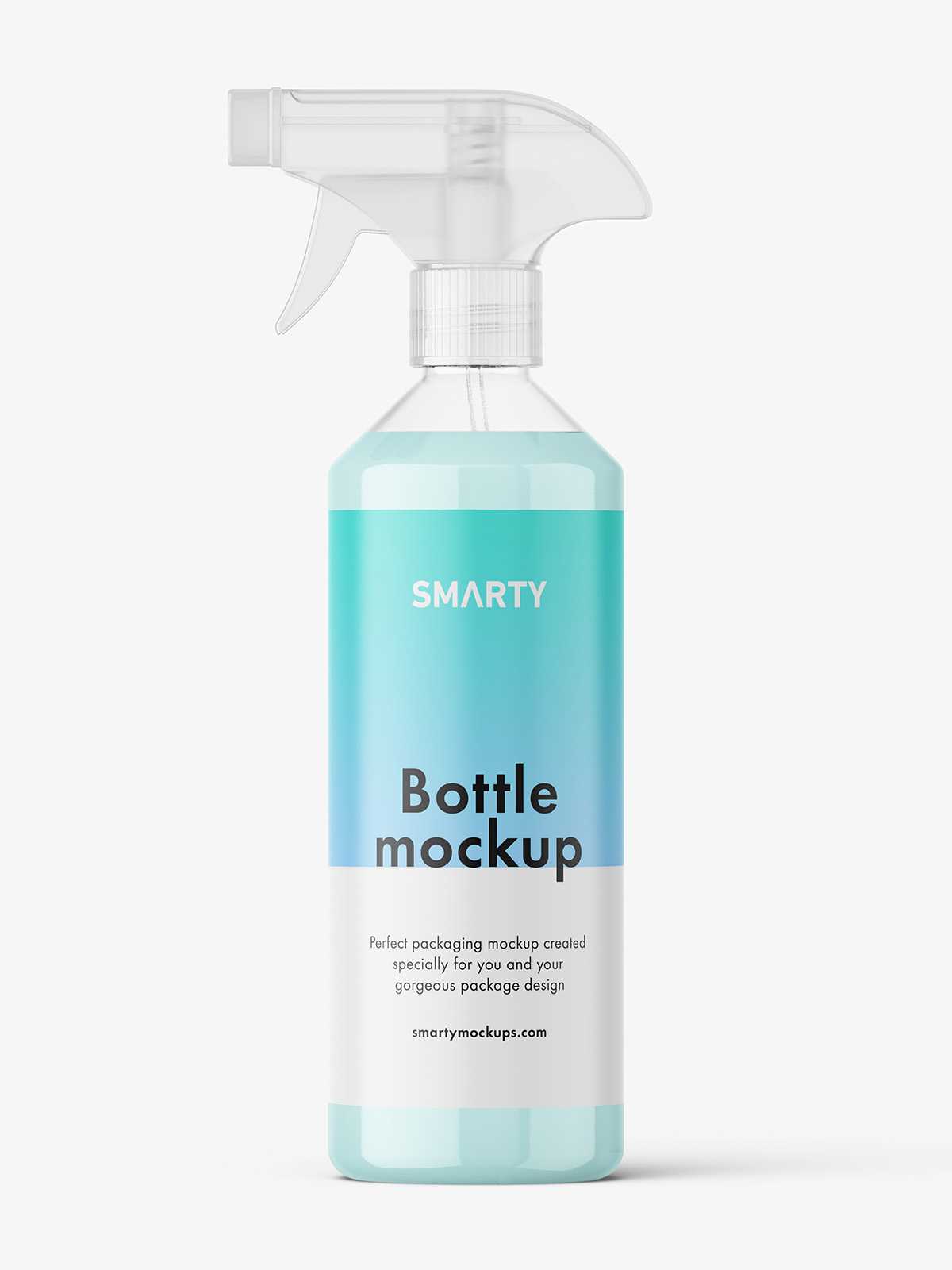 Cream trigger spray bottle mockup