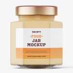 Creamed honey jar mockup