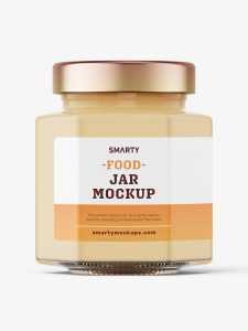 Creamed honey jar mockup