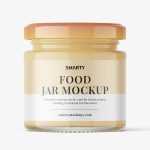 Creamed honey jar mockup
