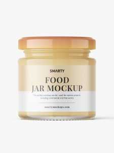 Creamed honey jar mockup