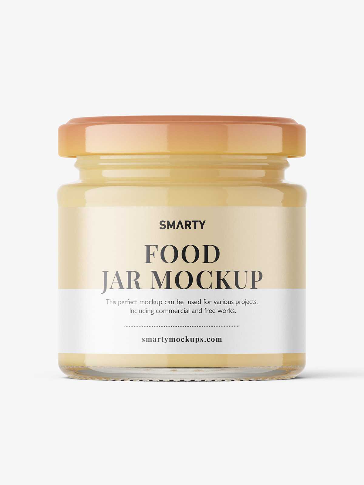Creamed honey jar mockup