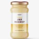 Creamed honey jar mockup