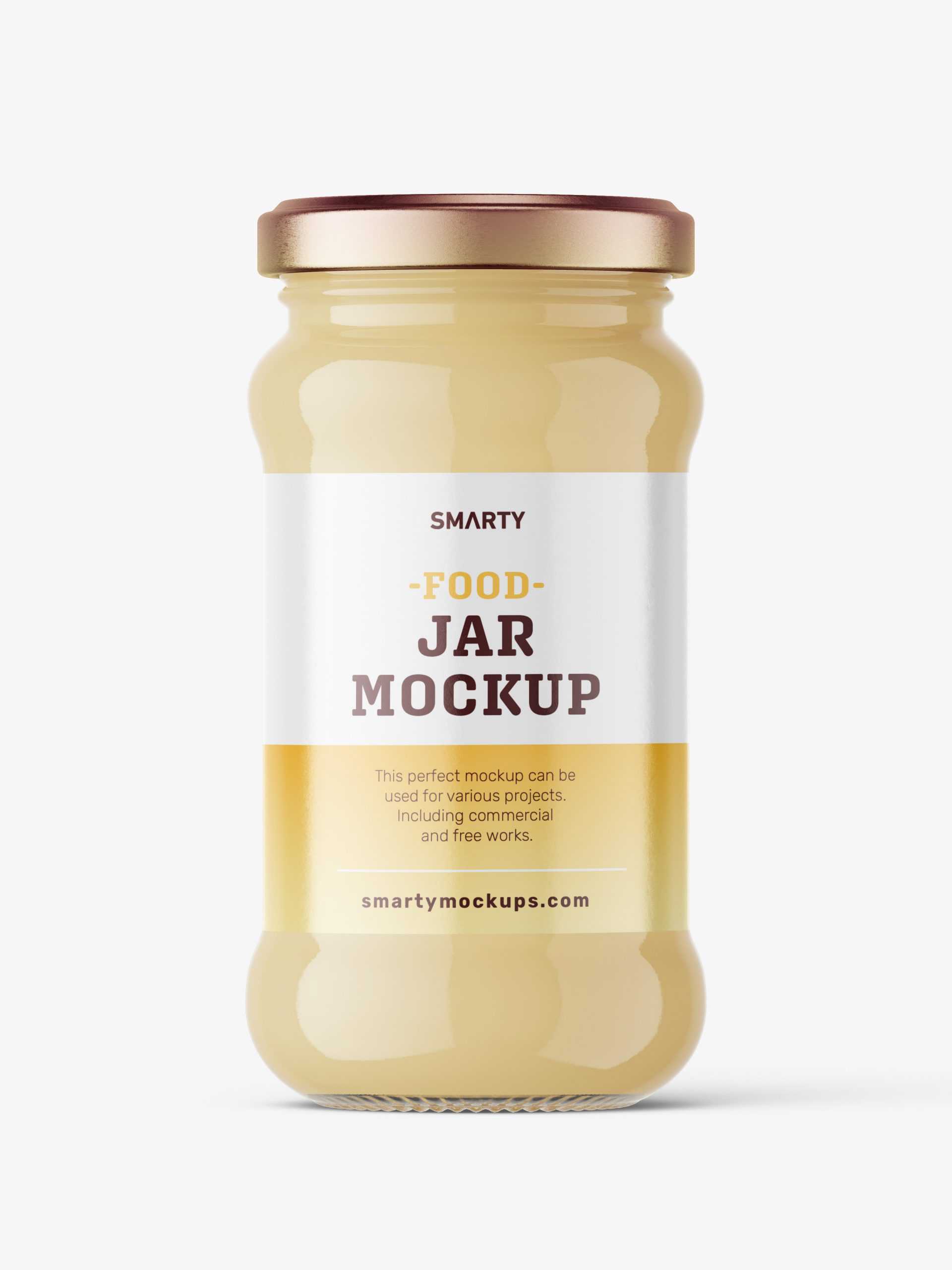 Creamed honey jar mockup