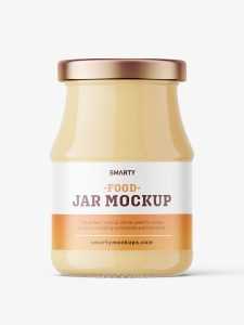 Creamed honey jar mockup