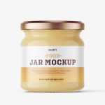 Creamed honey jar mockup