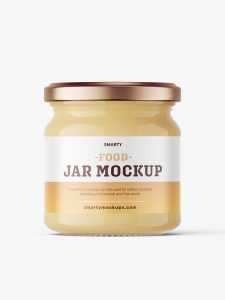 Creamed honey jar mockup