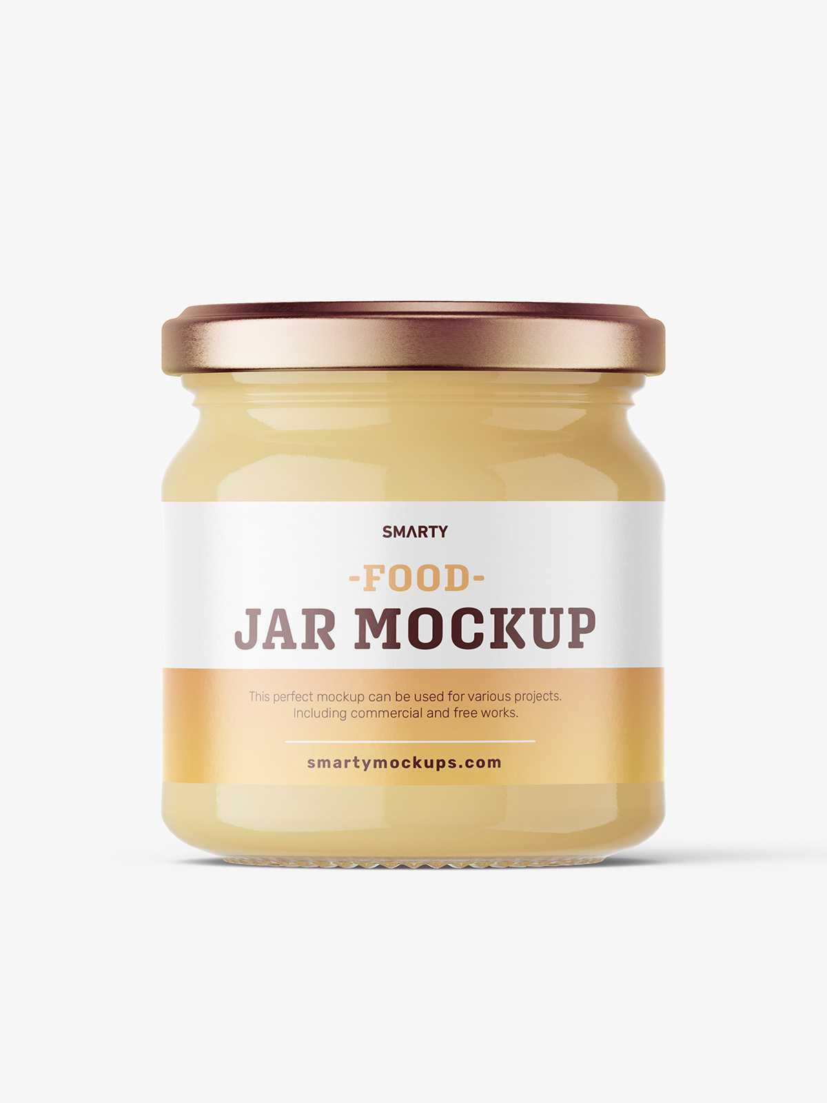 Creamed honey jar mockup