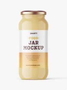 Creamed honey jar mockup