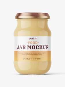 Creamed honey jar mockup