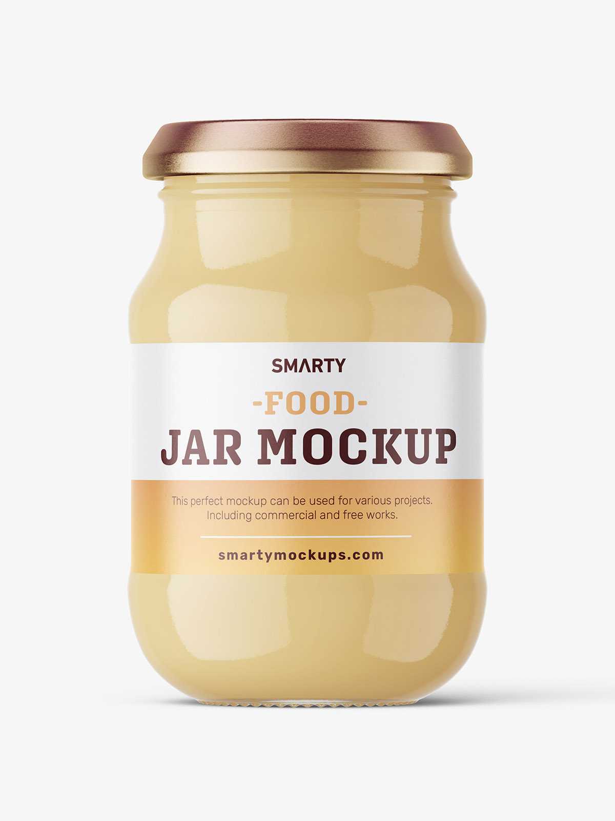 Creamed honey jar mockup