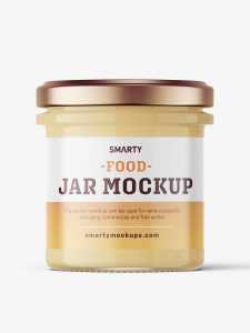 Creamed honey jar mockup