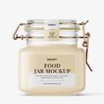 Creamed honey jar mockup