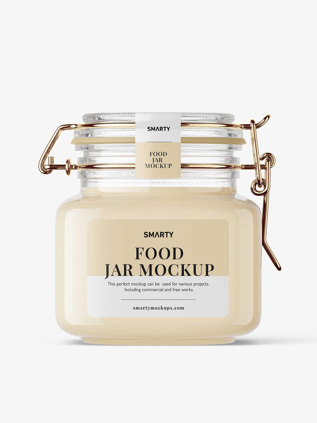 Creamed honey jar mockup