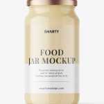 Creamed honey jar mockup