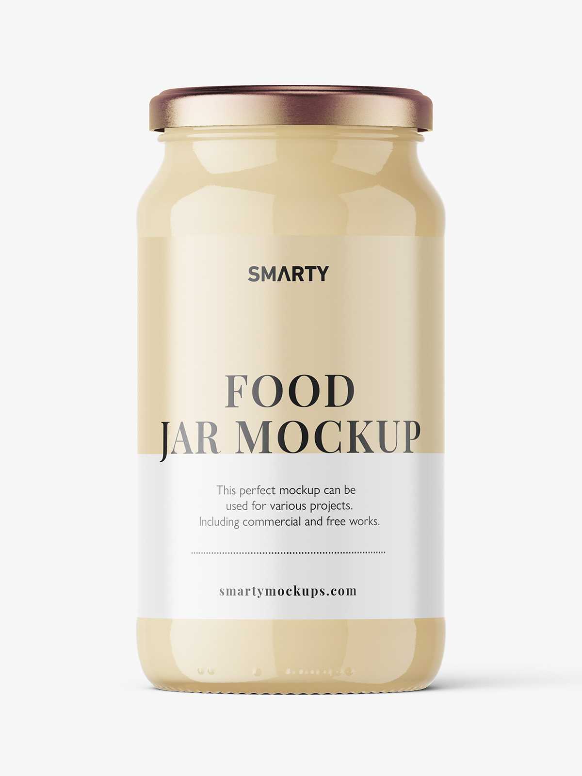 Creamed honey jar mockup