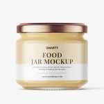 Creamed honey jar mockup