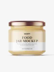 Creamed honey jar mockup