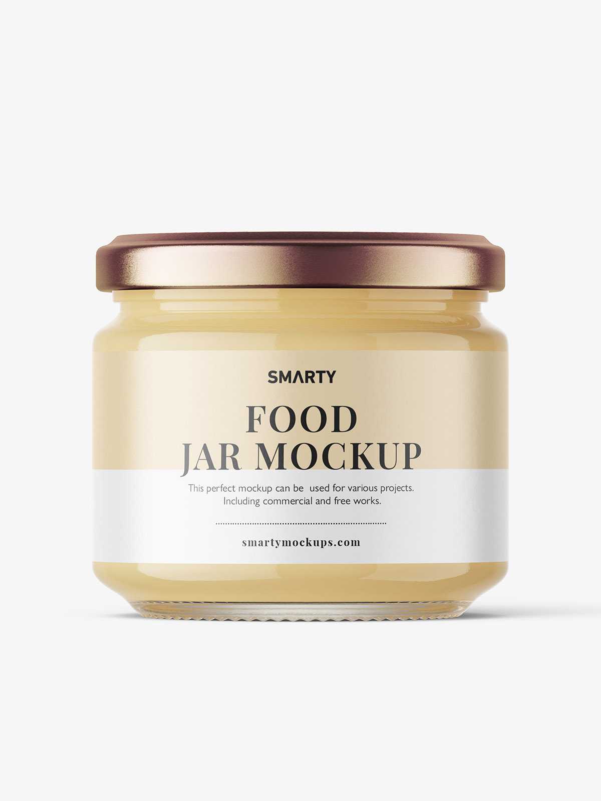 Creamed honey jar mockup