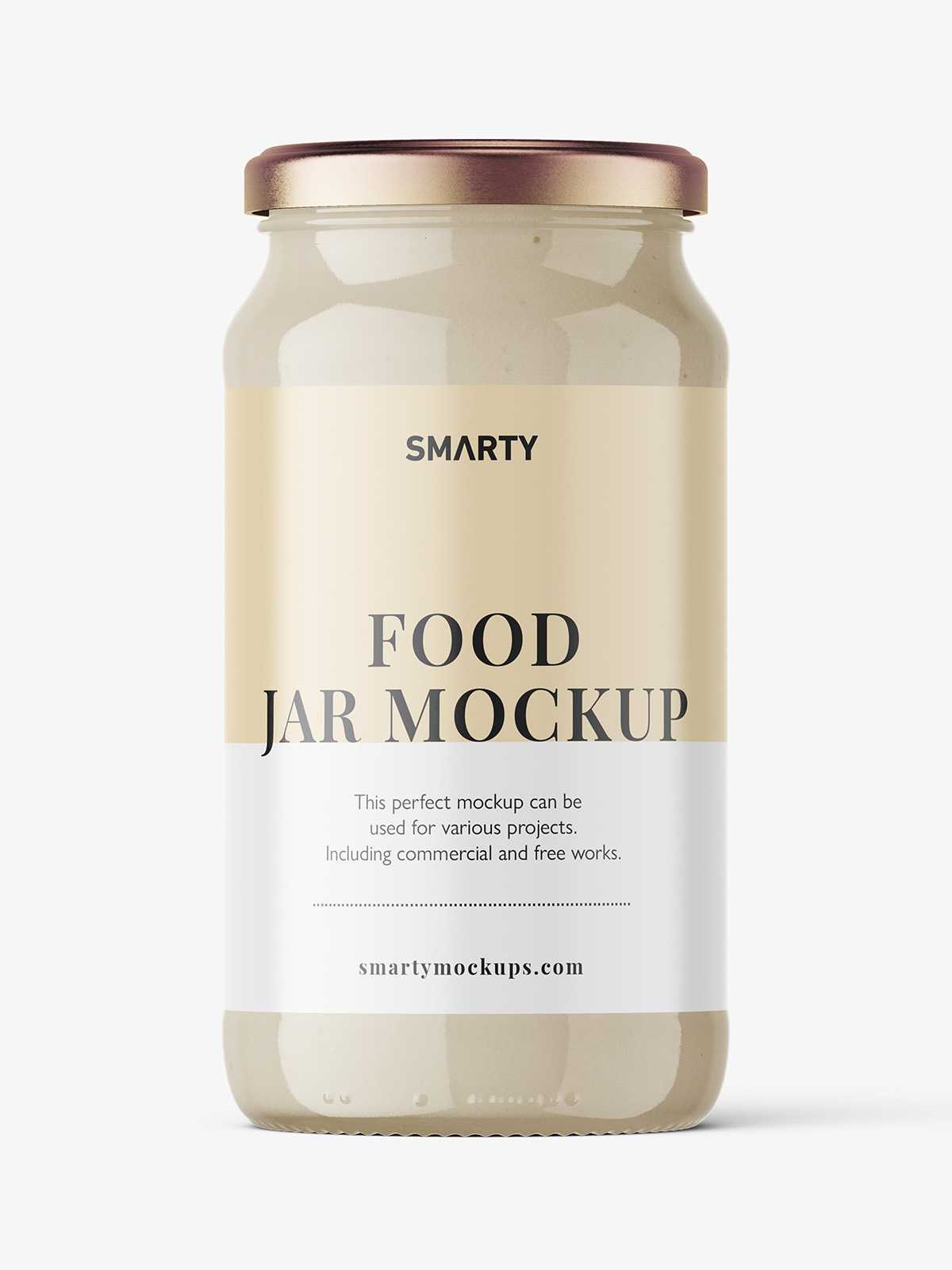 Creamed sauce jar mockup