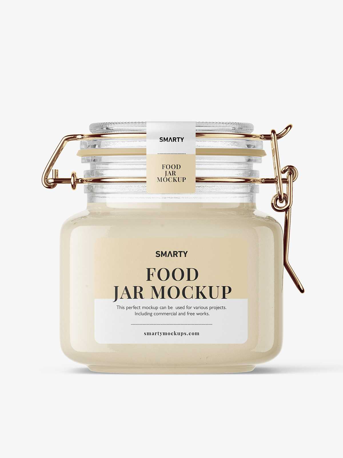 Creamed sauce jar mockup