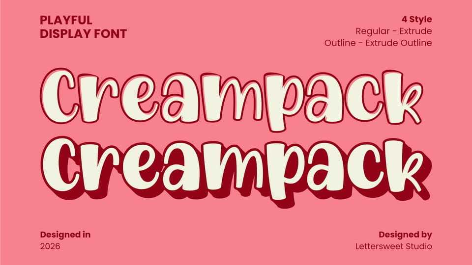 Creampack Font › Fontesk