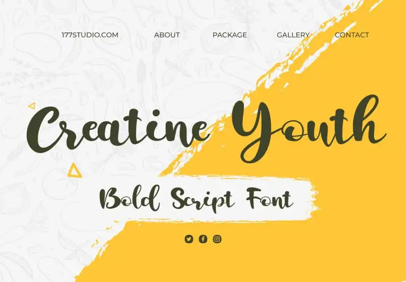Creatine Youth | Bold Script Font