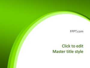 Creative Green Background PowerPoint Template
