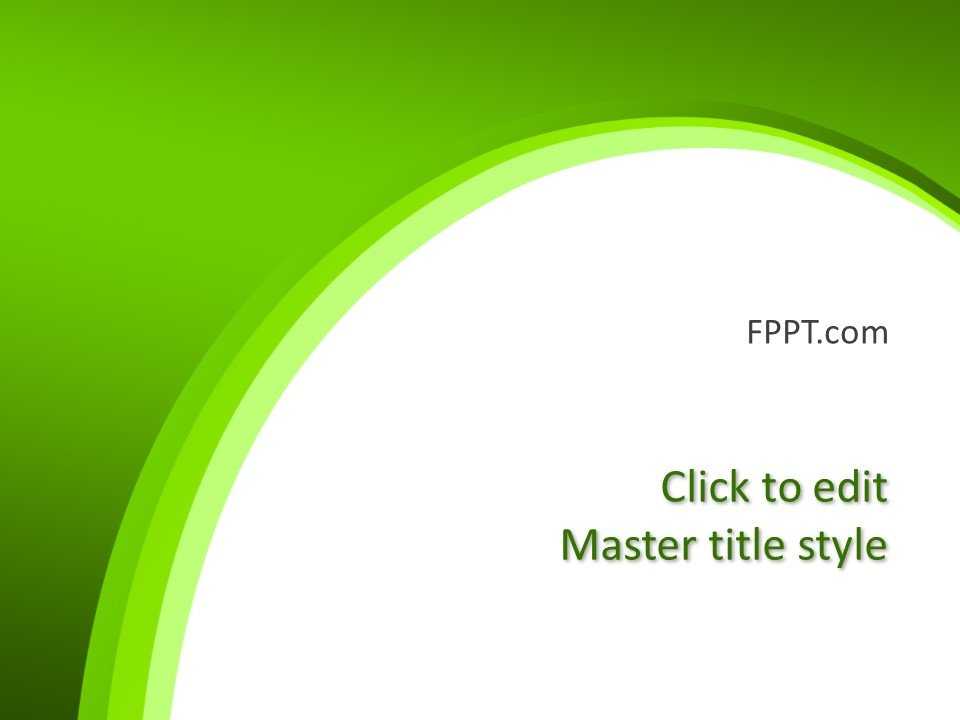 Creative Green Background PowerPoint Template
